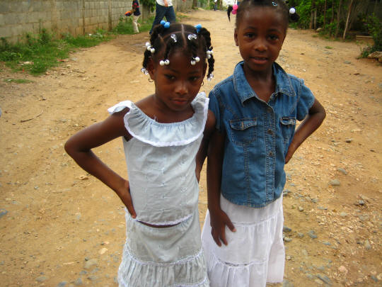 Kids from the Hatian village